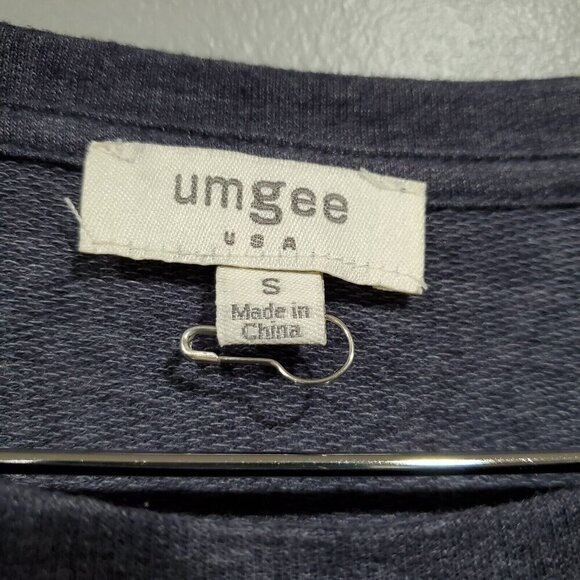 Umgee Womens Small Tunic T Shirt Dress Embroidered Floral Blue Pink Pockets - Picture 5 of 13